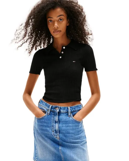 Polo Femme POINTELLE POLO Noir