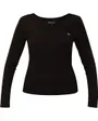 T-Shirt Manches Longues Femme Slim Essential Rib V Ls