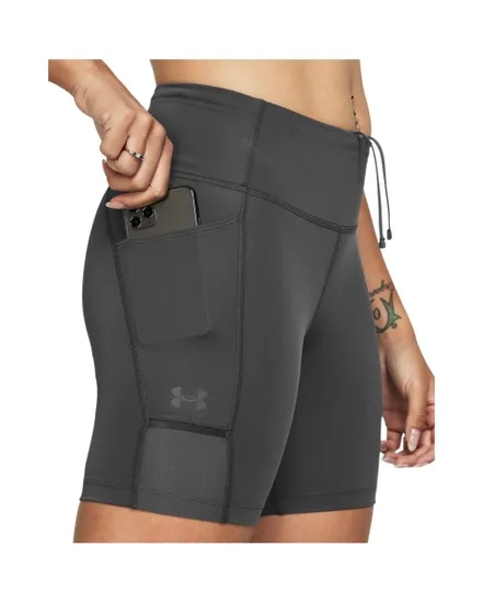 Short Femme UA LAUNCH HALF TIGHT Gris