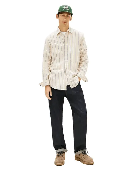Chemise Homme Tommy Jeans Rayée Lin