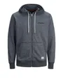 sweatshirt homme JORTONS SWEAT ZIP HOOD STS Bleu