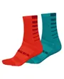 Chaussettes Femme COOLMAX RAYEES (LOT DE 2 PAIRES) Bleu