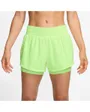 Short Femme W NK ONE DF MR 3IN 2N1 Jaune-Vert