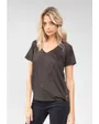 T-shirt manches courtes Femme GLOWY TO W Noir