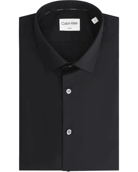 Chemise Homme Slim Essential Poplin Noire