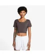 T-shirt Femme W NK ONE CLASSIC DF TWST SS TP Marron