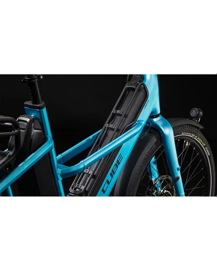 Vélo électrique cargo Unisexe LONGTAIL HYBRID 725 Bleu/Noir