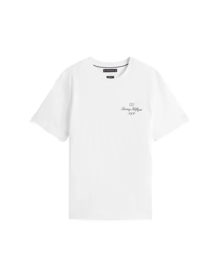 T-shirt col rond Homme OUTLINE FLAG SCRIPT Blanc