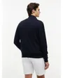 Pull col zippé Homme ESSENTIAL COTTON ZIP MOCK Bleu Marine