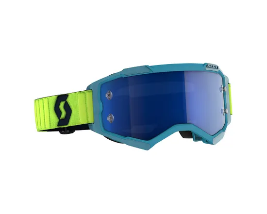 Masque Unisexe FURY Bleu Sarcelle/Jaune Néon/Bleu Électrique Chrome ...