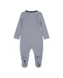 Combinaison Bébé NKN STRIPED FOOTED COVERALL Gris