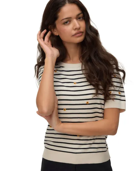 T-Shirt Tricoté Femme Carmelia Sunflower SS