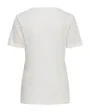 T-shirt manches courtes Femme ONLKITA LIFE S/S TOP NOOS Blanc