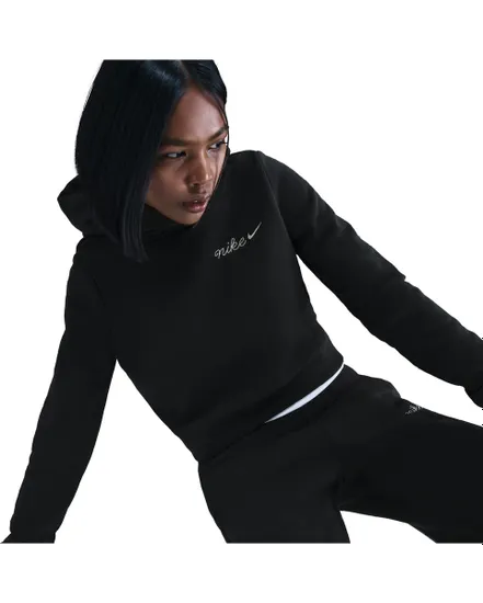 Sweat à capuche Femme W NSW PHNX FLC SHRUNKEN HOODIE Noir