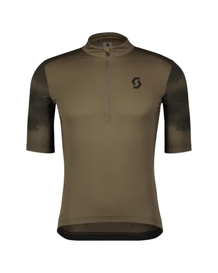 Maillot manches courtes Homme GRAVEL 10 Marron/Noir