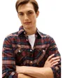 Chemise Homme FLANNEL TARTAN POCKET RF SHIRT Bordeaux