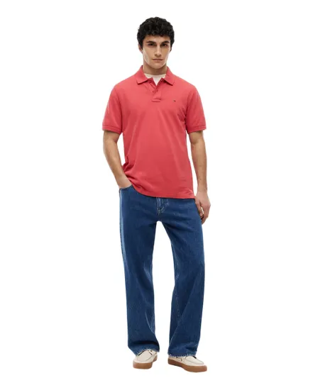 Polo Homme Tommy Jeans Regular Rouge