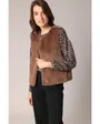 Gilet sans manche Femme FUZZY JK W Marron