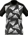 T-shirt manches courtes Homme M BL Q3 AOP T Noir