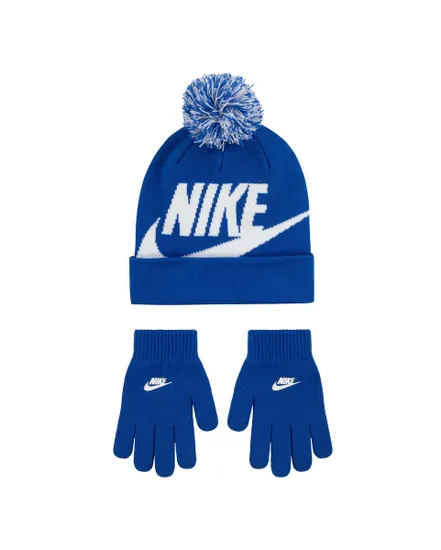 Ensemble bonnet et gants Jeune enfant NAN SWOOSH POM BEANIE GLV SET Bleu