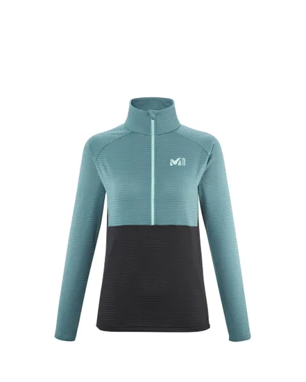 Haut zip manches longues Femme INTENSE FLEECE PO Bleu