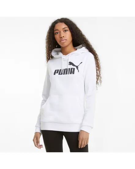 Sweatshirt à capuche manches longues Femme W ESS LOGO HOODY TR Blanc