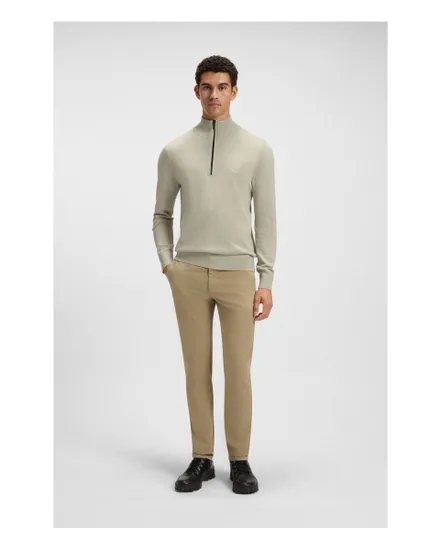 Pull col zippé Homme KANOBIX S Beige Clair