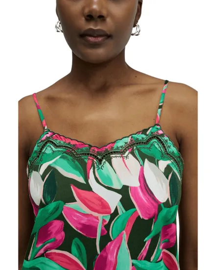 Top Femme Bretelles Ajustables Broderie Floral