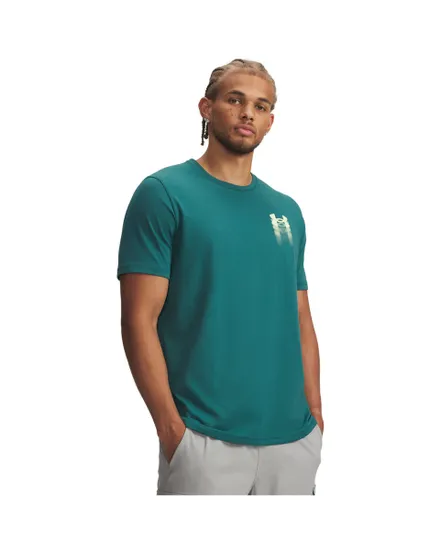 T-shirt Homme UA M BLUR LOGO SS Vert