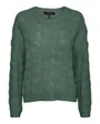 Pull manches longues Femme VMSTINNA LS STRUCTURE BLOUSE GA NOOS Vert