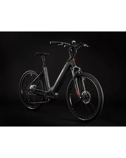 Vélo électrique trekking Unisexe TREKKING 6 CROSS LOW Noir/Rouge