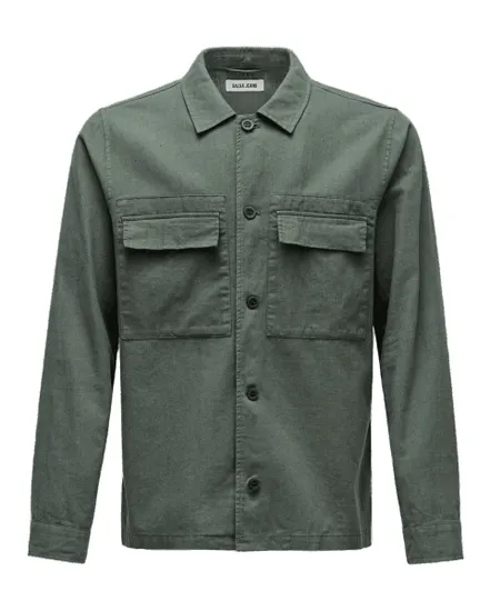 Chemise Overshirt Homme Lin Coton Lavé