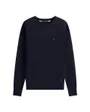 Pull col rond Homme ESSENTIAL COTTON CRE Bleu Marine