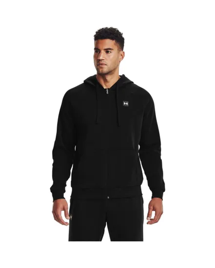 Sweatshirt homme UA RIVAL FLEECE FZ HOODIE Noir