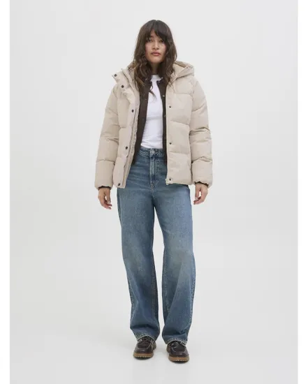 Doudoune à capuche Femme JXGLOBAL PUFFER JACKET OTW ACT Beige