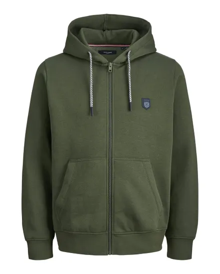 Sweat à capuche manches longues Homme JPRBLURONALDO SWEAT ZIP HOOD PRAU25 Vert