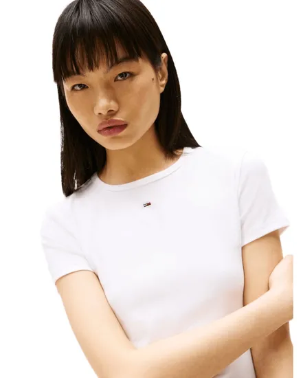 T-Shirt Femme TJW Slim Essential Rib SS Ext