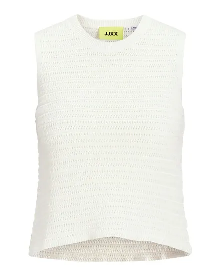 Top en maille sans manches Femme JXZUSANNAH TOP KNIT Blanc