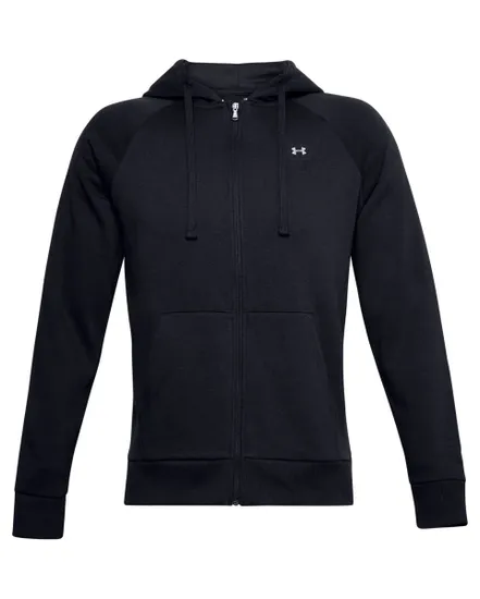 Sweatshirt homme UA RIVAL FLEECE FZ HOODIE Noir