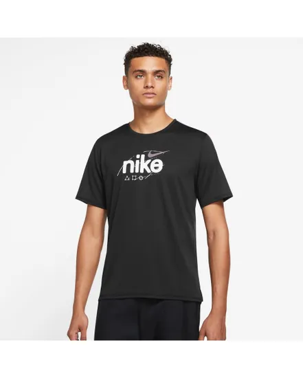 T-shirt manches courtes Homme M NK DF MILER SS DYE Noir