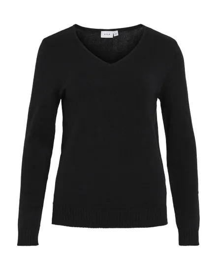 Pull col V Femme VIRIL V-NECK L/S KNIT TOP NOOS Noir