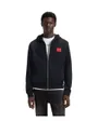 Sweat zippé à capuche Homme DAPLE212 Noir