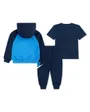 Ensemble de survetement + t-shirt Jeune enfant NKN COLOR BLOCKED HBR JOGGER S Bl