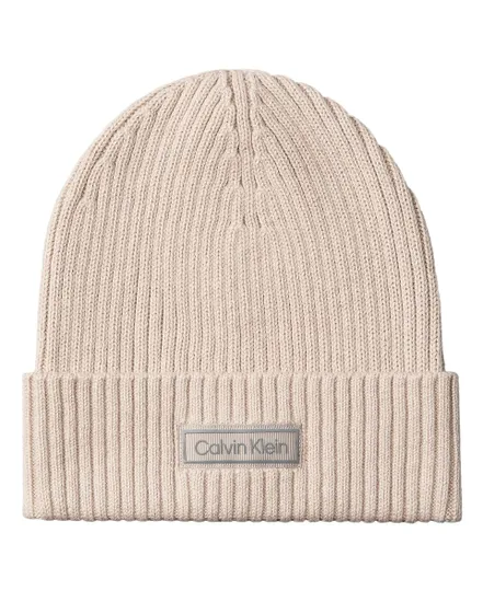 Bonnet Homme PATCH CHUNKY RIB COTTON BEANIE Gris Château