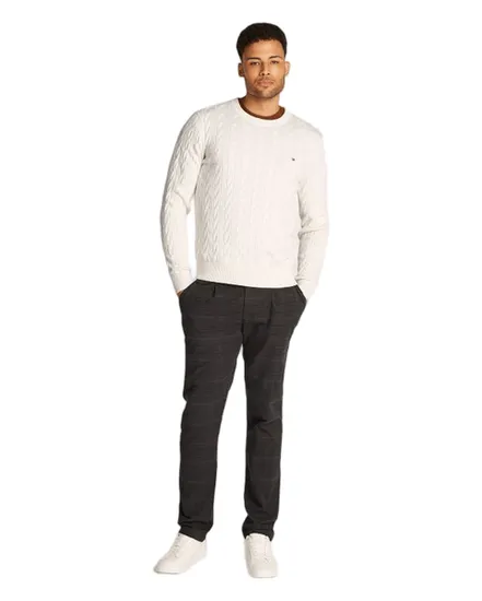 Pull col rond Homme CLASSIC COTTON CABLE CREW NECK Écru