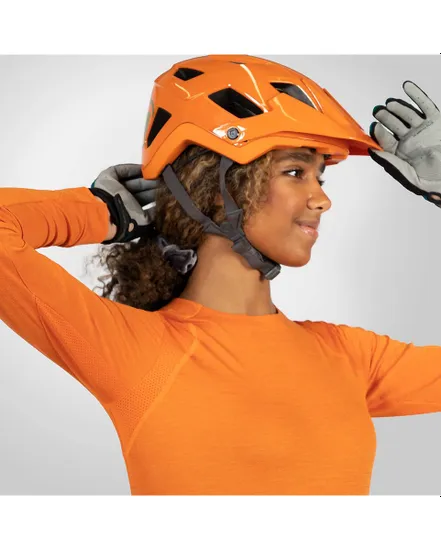 Maillot manches courtes Femme SINGLETRACK Orange