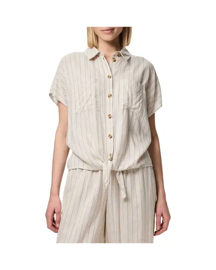 Chemise Femme PCPIA SS Tie Shirt Wvn Noos