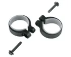 Lot de 2 colliers de fixations de tringles 37,0-40,0mm Noir