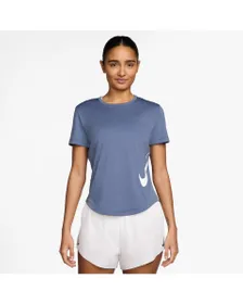 T-shirt Femme W NK TEMPO SWSH HBR DF SS TOP Bleu