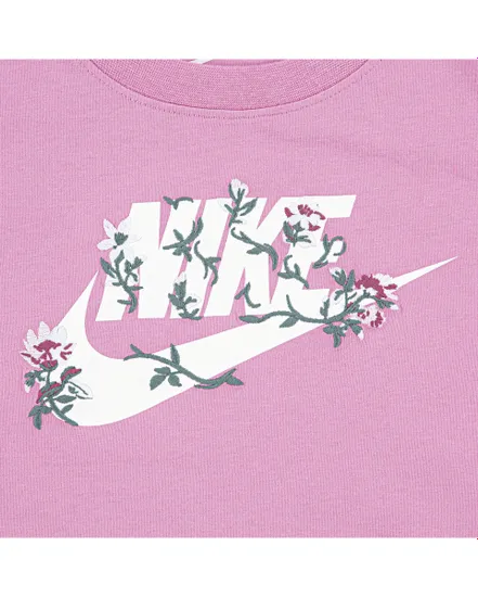 T-shirt Fille NKG FLORAL FUTURA SS TEE Rose